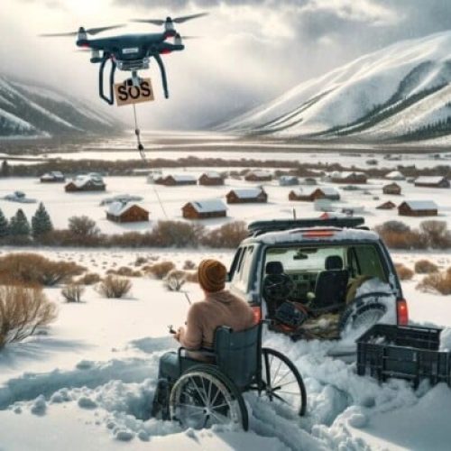 Fotógrafo é salvo com aviso de SOS em drone após ficar preso na neve